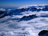 Pioneer Ridge with Fox Glacier and Albert Glacier Westland National Park  Fox Glacier  New Zealand
