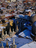 Looking Over St Mark's Basilica from Top of Campanile  Venice  Italy