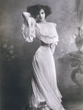 Polaire French Music Hall Entertainer in an Elegant White Dress
