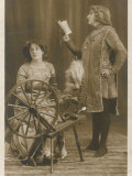 Sarah Bernhardt French Actress (Right) with Mrs Patrick Campbell Who Doesn't Seem Very Excited