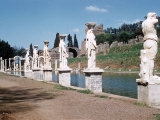 Swimming Pool at Ruins of Hadrian's Villa at Tivoli Near Rome  Italy