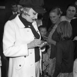 Marlene Dietrich Arriving at Heathrow Airport from Paris  Signing Autographs