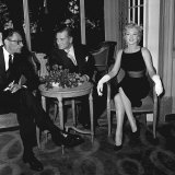Marilyn Monroe with Husband Arthur Miller and Laurence Olivier  July 1956
