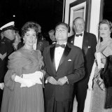 Elizabeth Taylor and Husband Mike Todd at the Premere of Around the World in 80 Days  March 1957