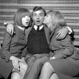 Gerry Marsden of Gerry and the Pacemakers Sits with Cilla Black & Julie Samue  December 1964