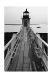 Lighthouse And A Fishing Boat  Maine