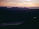 Sunset as Seen from Top of Mount Helvellyn in the Lake District  Cumbria