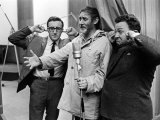 Spike Milligan  Harry Seacombe and Peter Sellers Rehersing for the Goons Radio Show  March 1963