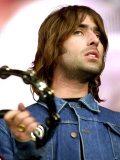 Liam Gallagher of Oasis  Performing at the Reebok Stadium in Bolton  July 2000