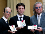 The Bee Gee's Collect Their Obe's from Buckingham Palace  May 2004