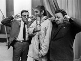 Spike Milligan  Harry Seacombe and Peter Sellers Rehersing for the Goons Radio Show  March 1963