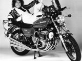 Marc Bolan with Benelli 750 Motorbike  1976