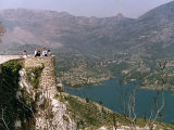 Veiwing Platform Over Looking Lake and Mountains Guadalest Benidorm Spain