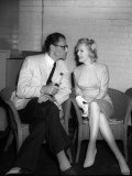 Marilyn Monroe with Her New Husband Arthur Miller at a Press Conference
