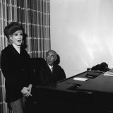 Dusty Springfield with Her Singing Tutor in New York  December 1966