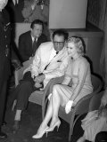 Marilyn Monroe with Her New Husband Arthur Miller at a Press Conference in London
