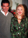 Madonna Ciccone with Her Co-Star Antonio Banderas in Evita
