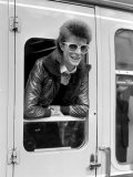 David Bowie Leaning out of Railway Carriage of Paris Boat Train at Victoria Station  July 1973
