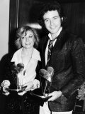 Elaine Paige with David Essex as They Receive Their Variety Club Awards for Evita