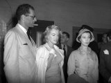 Marilyn Monroe with Husband Arthur Miller at London Airport  July 1955