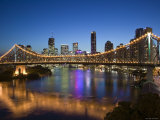 Australia  Queensland  Brisbane  Story Bridge with Riverside Centre Highrises