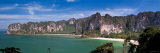 Limestone Cliffs and West Rai Leh Beach  Laem Phra Nang Peninsula  Krabi Province  Thailand