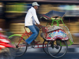 Rickshaw Driver  Yogyakarta  Java  Indonesia