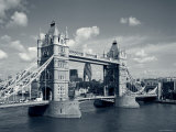 Tower Bridge and Thames River  London  England