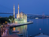 Bosphoros River Bridge and Ortakoy Camii Mosque  Ortakoy District  Istanbul  Turkey