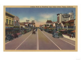 Fresno  CA View - North on Broadway from Tulare St