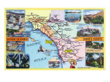 California - Roadmap of Southern CA Romantic Highways