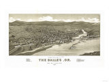 Oregon - Panoramic Map of Dalles