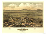 Oregon - Panoramic Map of Jacksonville