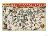 Fingerlakes  New York - Detailed Map