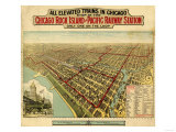 Chicago  Illinois - Panoramic Map