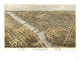 Grand Rapids  Michigan - Panoramic Map