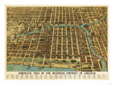 Chicago  Illinois - Panoramic Map