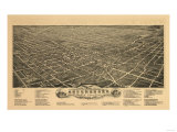 Greensboro  North Carolina - Panoramic Map