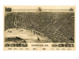 Evansville  Indiana - Panoramic Map