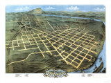 Chattanooga  Tennessee - Panoramic Map