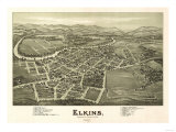 Elkins  West Virginia - Panoramic Map