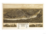 Chippewa Falls  Wisconsin - Panoramic Map