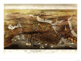 Boston  Massachusetts - Panoramic Map