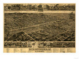Birmingham  Alabama - Panoramic Map