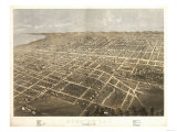 Fond du Lac  Wisconsin - Panoramic Map