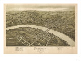 Fairmont  West Virginia - Panoramic Map