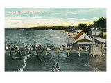 Rochester  New York - Sea Breeze Pier and Lake Scene
