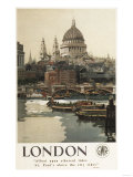 London  England - Great Western Railway St Paul's Travel Poster