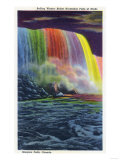 Niagara Falls  Canada - Horseshoe Falls Illuminated at Night