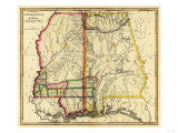 Mississippi and Alabama - Panoramic Map